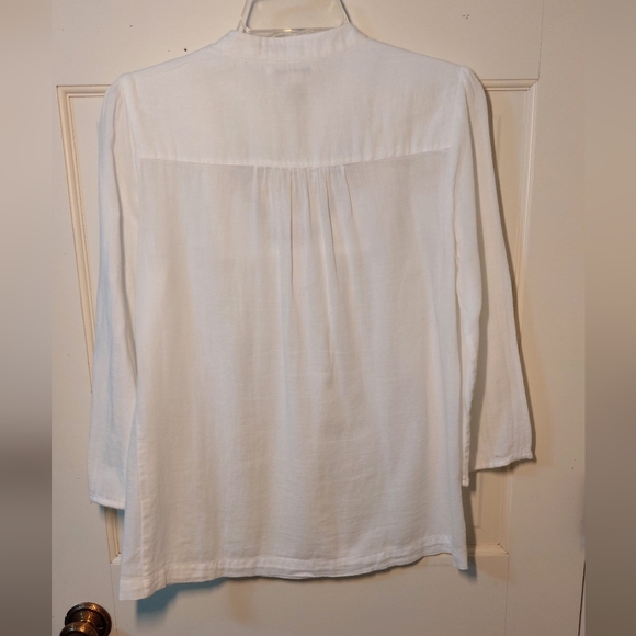 Lucky Brand White Cotton Embroidered Top, Size S - Picture 3 of 7